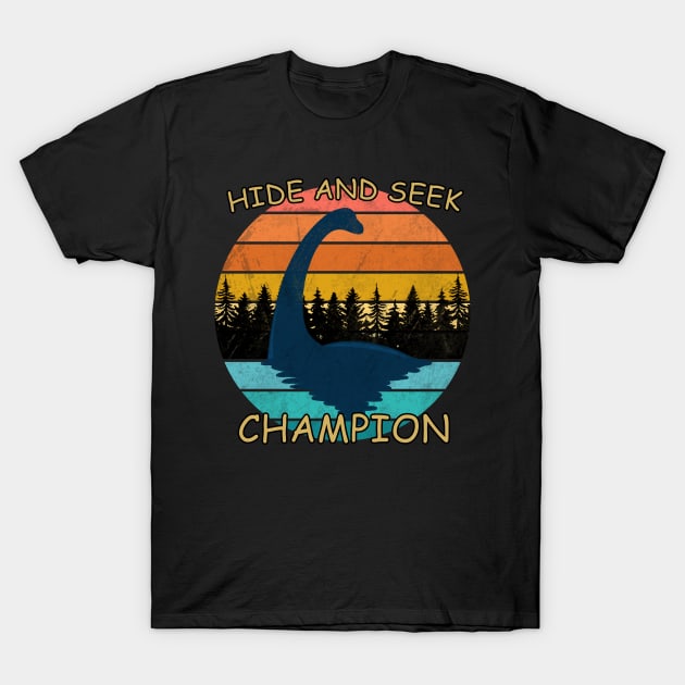 Loch Ness Monster - Hide and Seek Champion T-Shirt by valentinahramov